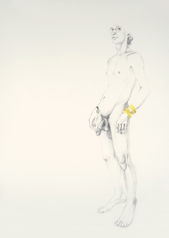 ZOË CHARLTON Untitled 2 (from Paladins and Tourists) 2010, graphite and gouache on paper, 93 x 69 inches (framed)