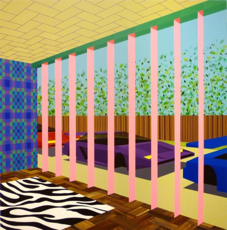 MICHAEL DOTSON Dream House Interior 2010, acrylic on canvas, 48 x 48 inches