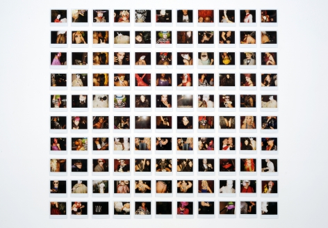 JEREMY KOST Ladies Come in all Shapes and Sizes (Masquerade Ball at Vandam)  November 1, 2009 - 12:30am - 4am (New York, NY) 2010, grid of Polaroid images, 40 x 60 inches (overall)