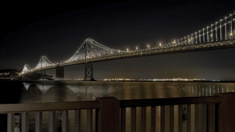 Leo Villareal The Bay Lights light emitting diodes, custom software Site specific installation: The Bay Bridge, San Francisco, CA