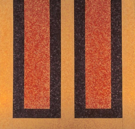 HOWARD MEHRING Cadmium Double 1963, magna on canvas, 76.5 x 79 inches