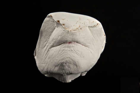J.J. McCracken  The Mouth of the Scold: Lifecast of the mouth of the only woman exonerated of the common scold charge  2015, alpha-hemihydrate gypsum cement with lipstick residue.