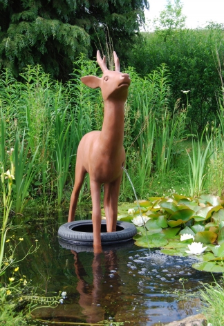 KENNY HUNTER Like Water in Water resin, 35.4 x 59 x 23.6 inches sculpture