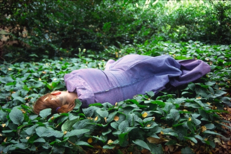 Susan MacWilliam  Garden Series: Girl on Ground  2001/2006, digital print, 16 x 24 inches, ed: 5.