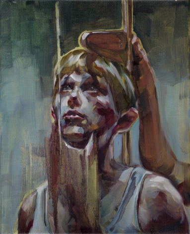 JUSTINE OTTO  Messung  2015, oil on linen, 12 x 8 inches.