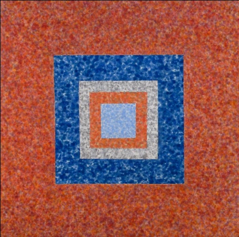 HOWARD MEHRING Untitled c 1963, magna on canvas, 57 x 57 inches