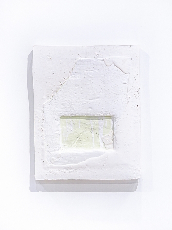 SEOYOUNG BAE  Material Position #1  2018, plaster and mixed media, 36 x 45.5 x 2.4 inches