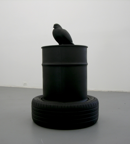 KENNY HUNTER  The Wasteland  2008, resin, oil can, jesmonite, paint, 35 x 25 x 25 inches