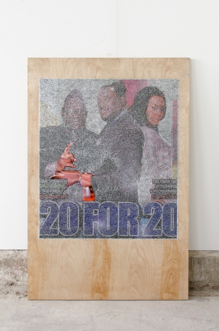 WILMER WILSON IV  20 for 20  2016, mixed media, 72 x 48 x 1.5