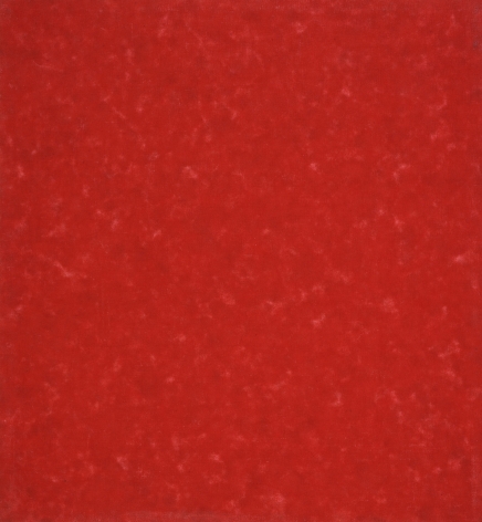 Howard Mehring  Untitled (Red Allover)  c.1962, magna on canvas, 25 x 23 inches.