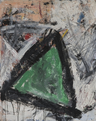 Gene Davis  Untitled (Green Triangle)  c.1958, oil on masonite, 30 x 24 inches.