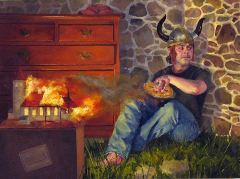 NATHANIEL ROGERS Jack Horner (The Last Viking) 2009, oil on panel, 6 x 8 inches.